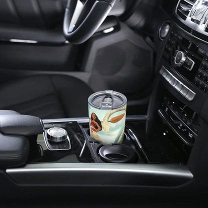 Moana and Pua Cartoon Movie Insulated Tumbler with Straws Stainless Steel Coffee Mugs Double Wall Car Bottle Cups 20oz