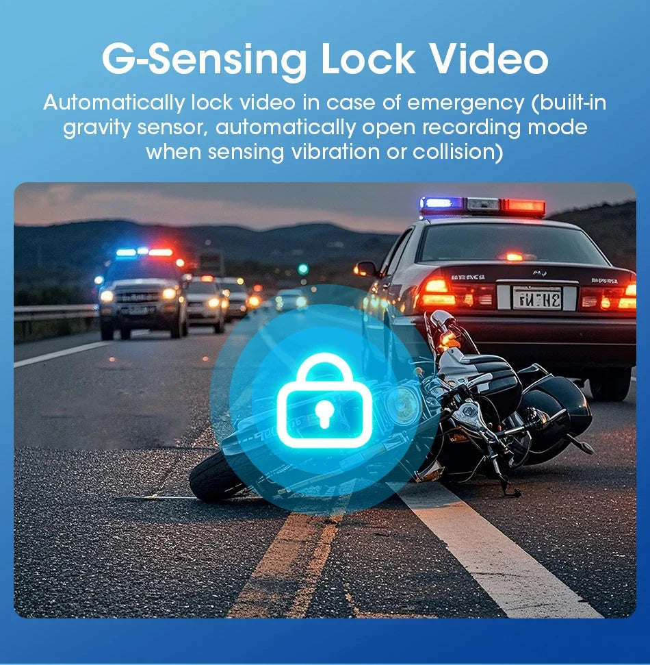 8.1 inch Motorcycle GPS Navigation Wireless Carplay Android Auto IPX7 Waterproof Display Drive Recorder Support 4K+1080P Dual BT