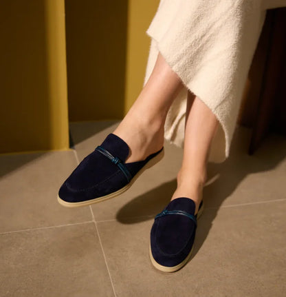Loafers for Women Designer Luxury Middle East Tassel Suede Leather 2025 Slip On Slippers Flat Work Walking High Quality Shoes