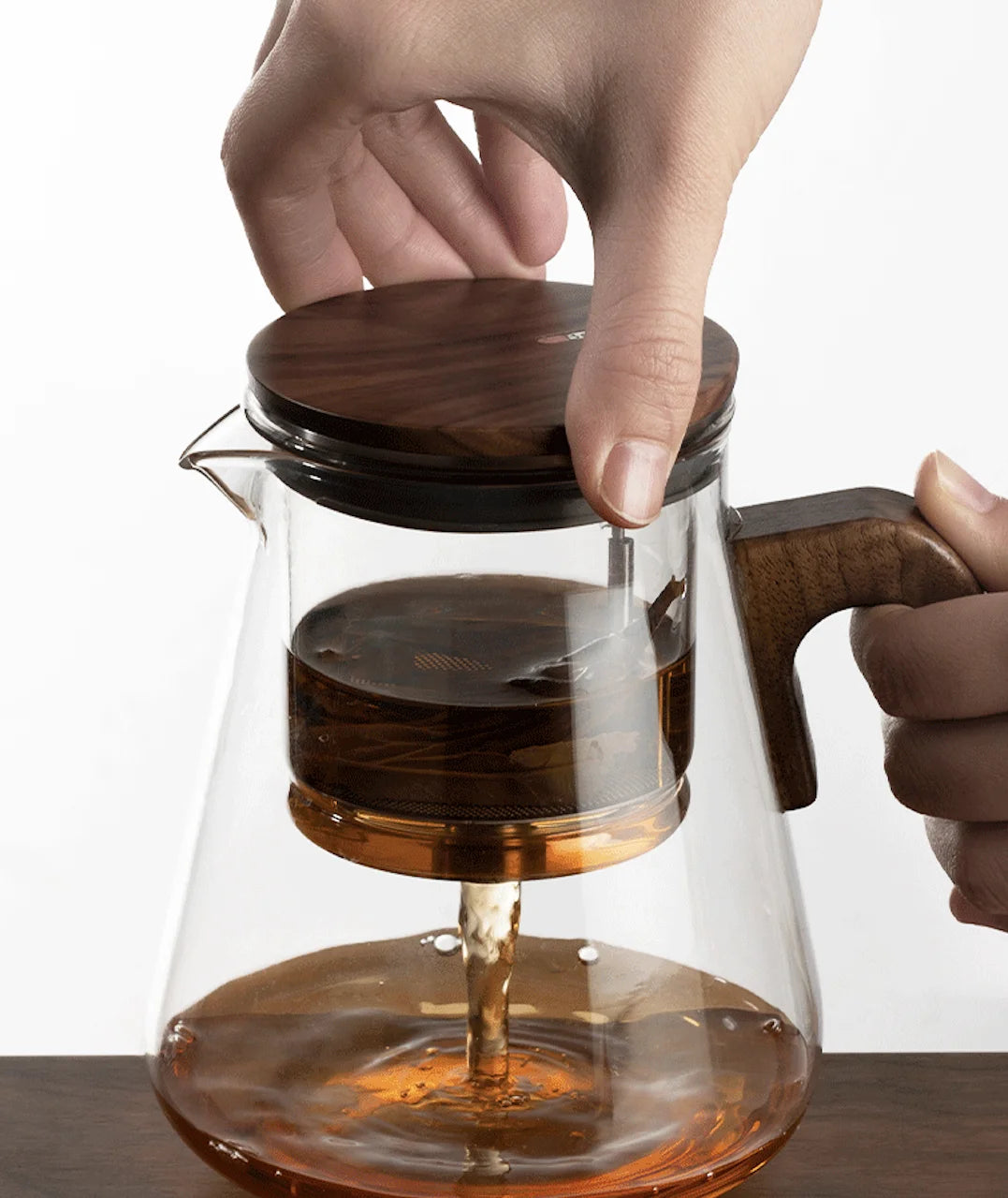Bonston elegant cup insulation separation bubble teapot heat-resistant glass teapot simple filter tea cup 500ml