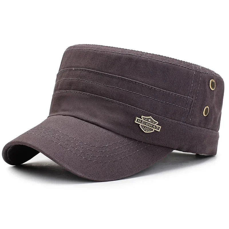 Mens Baseball Cap  Flat Caps  Spring Autumn Tactical Hat Men's Flat Top Cotton Cap Sports Leisure Hats