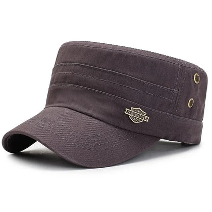 Mens Baseball Cap  Flat Caps  Spring Autumn Tactical Hat Men's Flat Top Cotton Cap Sports Leisure Hats