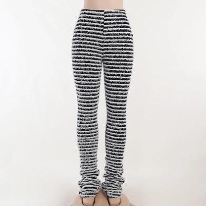 Color Block Stripes Pants Women High Waist Loose Sweatpants Women's Bodycon All-match Summer Trouseres For Female 2023
