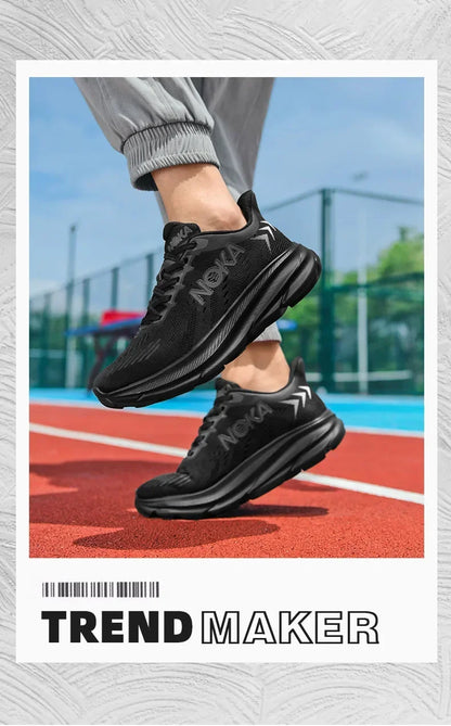 Men's Running Shoes Jogging Breathable Mesh Cushioning Non-Slip Outdoor Luxury Shoes Couple Trainer Race Sneakers Off-road Shoes
