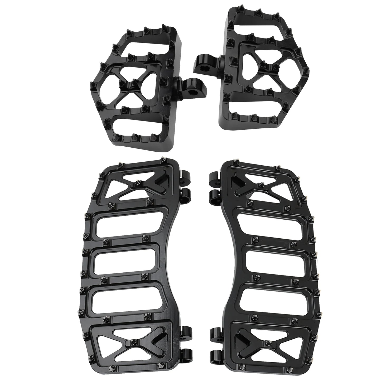 Wide Floorboards MX Foot Pegs Footrest Driver Pedals for Harley Touring Road King Street Glide 86-2023 Softail Fatboy Dyna FLD