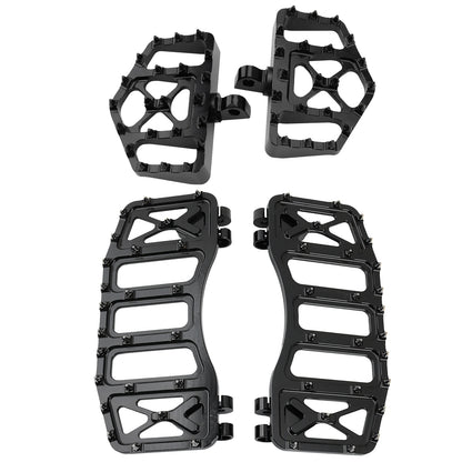 Wide Floorboards MX Foot Pegs Footrest Driver Pedals for Harley Touring Road King Street Glide 86-2023 Softail Fatboy Dyna FLD