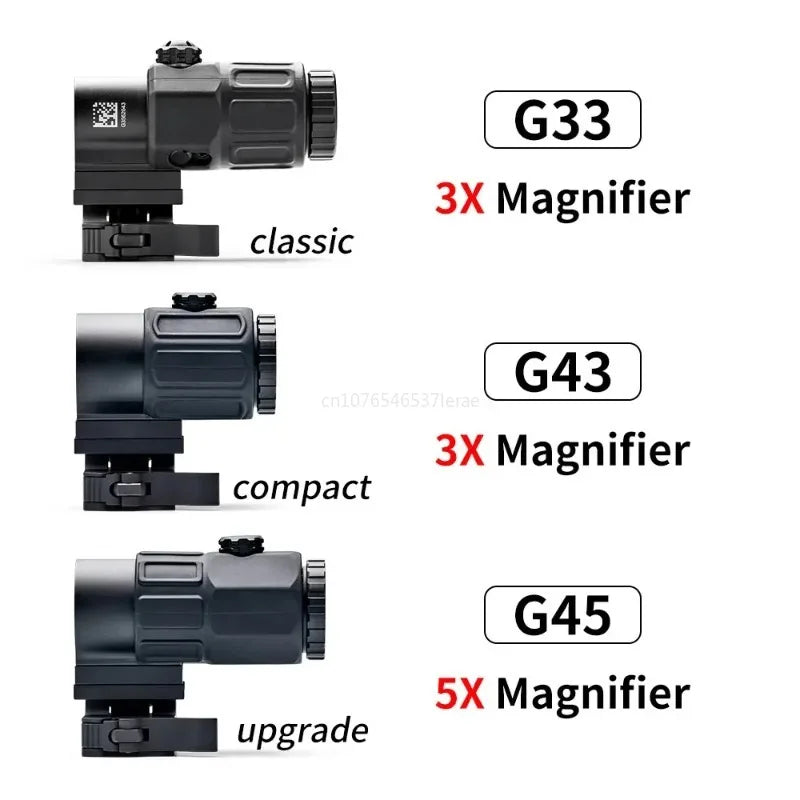 Hot Sale 558 Holographic Collimator Red Dot Sight G43/G33 3X G45 5X Magnifier Airsoft Hunting Gear W/20mm Rail Mounts & QD Lever