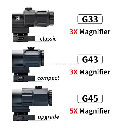 Hot Sale 558 Holographic Collimator Red Dot Sight G43/G33 3X G45 5X Magnifier Airsoft Hunting Gear W/20mm Rail Mounts & QD Lever