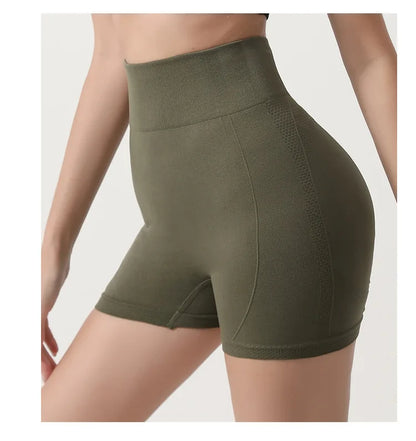 Seamless Shorts High Waisted Elastic Peach Hip Sports Yoga Pants Tight Fitting Quick Drying Fitness Pants for Women Sweatpants