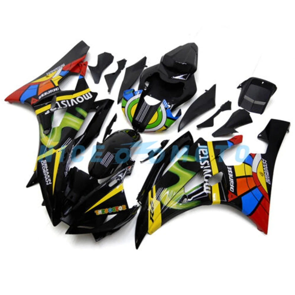 100% Fit Fairings Set for YAMAHA YZF R6 2006 2007 YZFR6 06 07 YZF-R6 ABS Plastic Injection Motorcycle  kit
