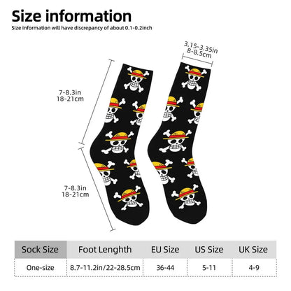 Fashion Men's Socks Harajuku Tony Tony Choppers Sock Luffys Zoros Trafalgar Law Anime Women's Socks Spring Summer Autumn Winter