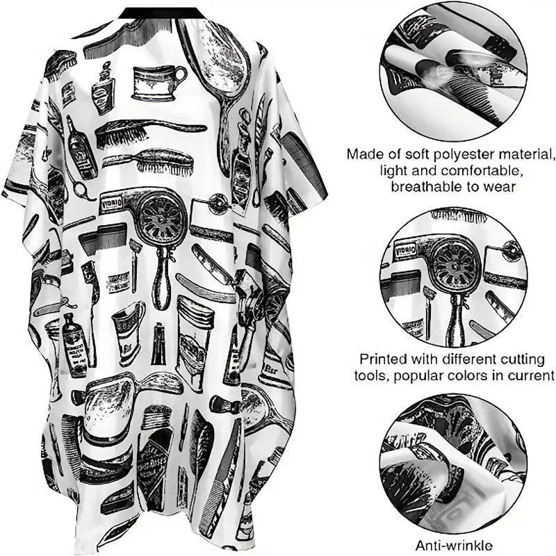 Professional Hair Cutting Apron Salon Barber Cape Hair Cutting Waterproof Cloth Hair Cutting Apron Barber Accessories C0027A
