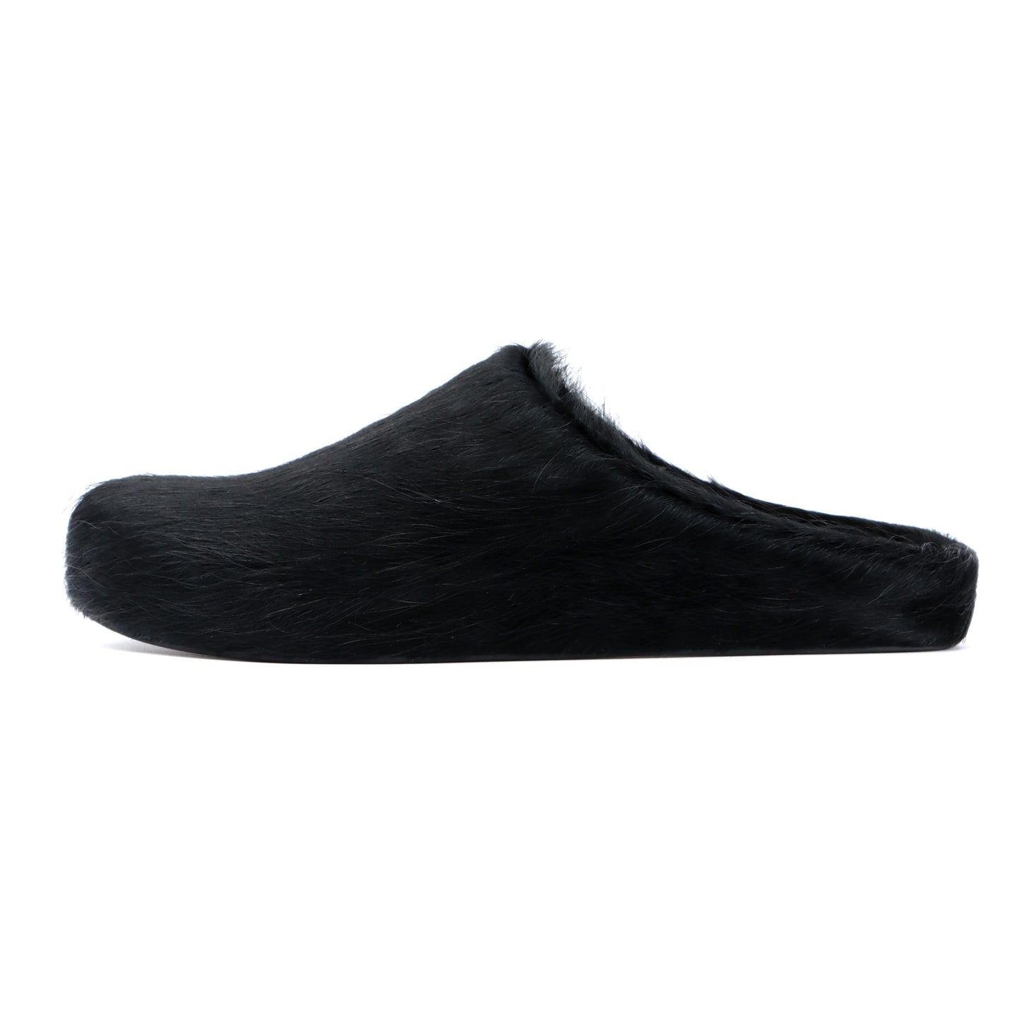 2026 Horsehair Italy Real Leather Slides fur Slippers Women Mule Runway Flats Thick Sole Leisure Luxury Designer Shoes