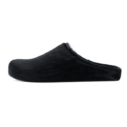 2026 Horsehair Italy Real Leather Slides fur Slippers Women Mule Runway Flats Thick Sole Leisure Luxury Designer Shoes