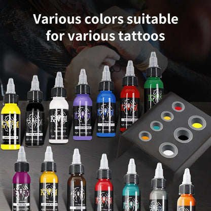 KVM 1oz (30ml) 7/14 Colors Professional Tattoo ink for Body Art Natural Plant Micro Pigment Permanent Tattoo Ink For Body Paint