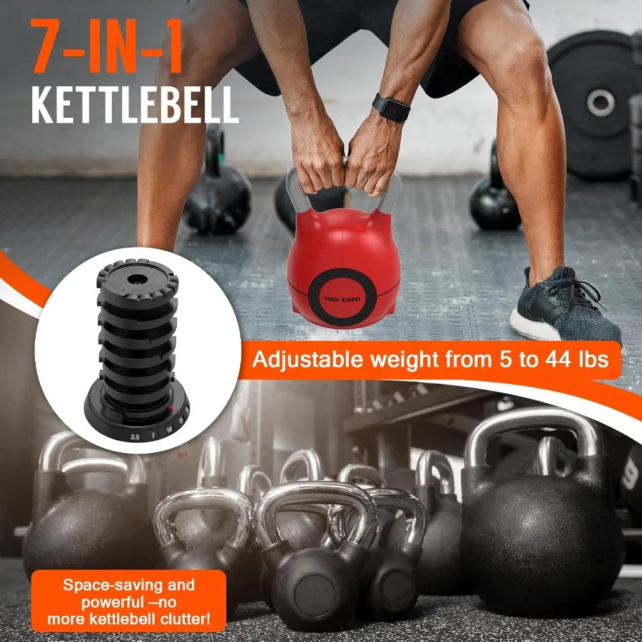 Adjustable Kettlebell Weight Set-Quickly Adjusts Weights Comfortable Grip Ergonomic Kettlebell Sets For Home Gym