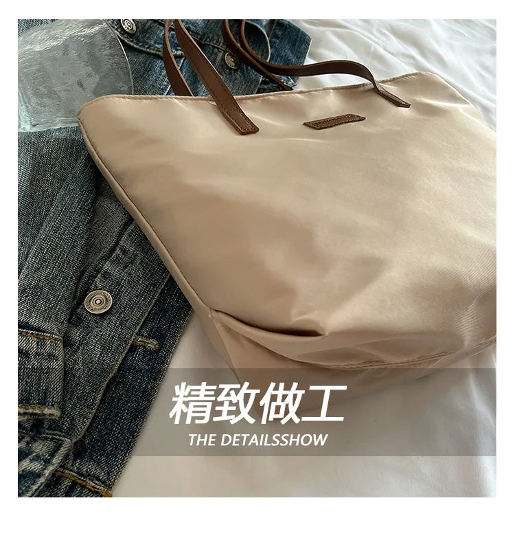 Casual Women's Oxford Cloth Shoulder Bags College Commuter Ladies Waterproof Tote Shopping Bag Large Capacity Female Handbags