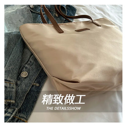 Casual Women's Oxford Cloth Shoulder Bags College Commuter Ladies Waterproof Tote Shopping Bag Large Capacity Female Handbags