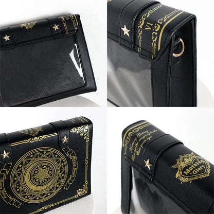 Y2K Magic Book Lolita Ita Bag Gothic Shoulder Bag Girls Transparent Pocket Cute Crossbody Handbags Women's Mini Backpacks Purse