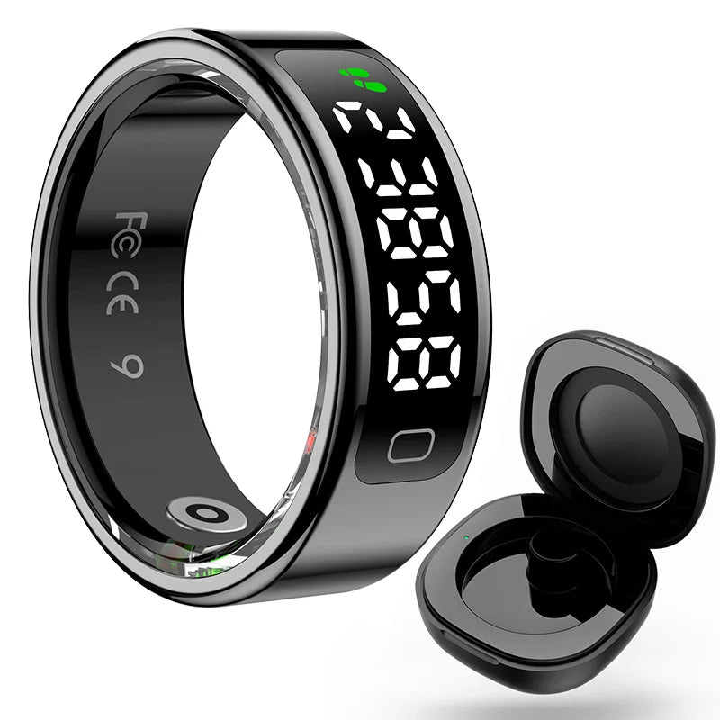2026 R11C Smart Ring Men Women LED Display Screen Health Ring Heart Rate Sleep Monitor Waterproof Smartring for Android IOS