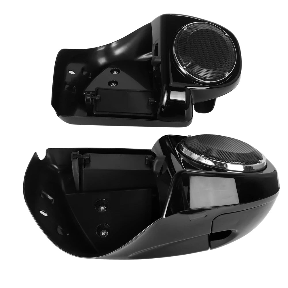 Motorcycle Lower Vented Fairing 6.5" Speakers Boxes Pod For Harley Touring Road Glide Electra FLHX FLTRX FLHTK 2014-2024