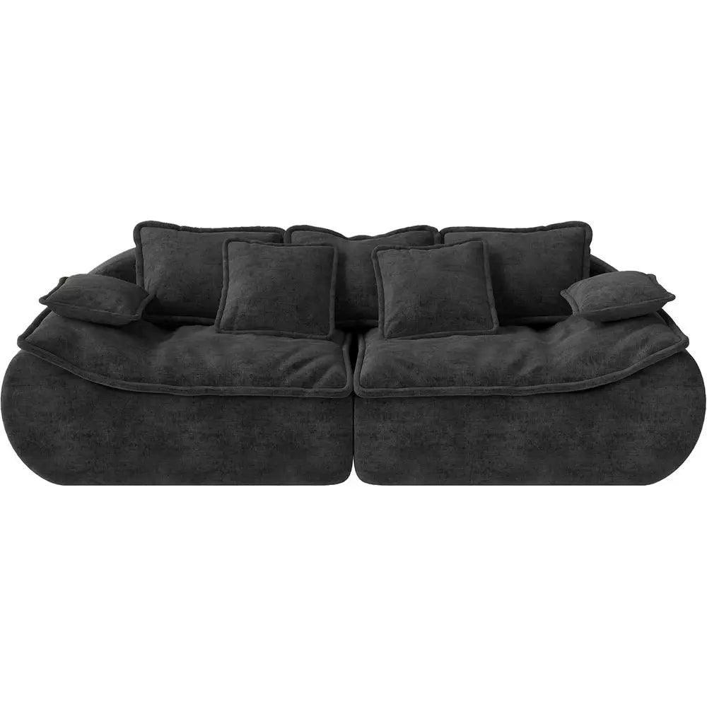 3-Seater Sectional Sofa with Chaise, 89 Comfortable Loveseat, Ideal for Small Spaces, Memory Foam Living Room Furniture