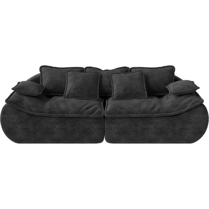 3-Seater Sectional Sofa with Chaise, 89 Comfortable Loveseat, Ideal for Small Spaces, Memory Foam Living Room Furniture