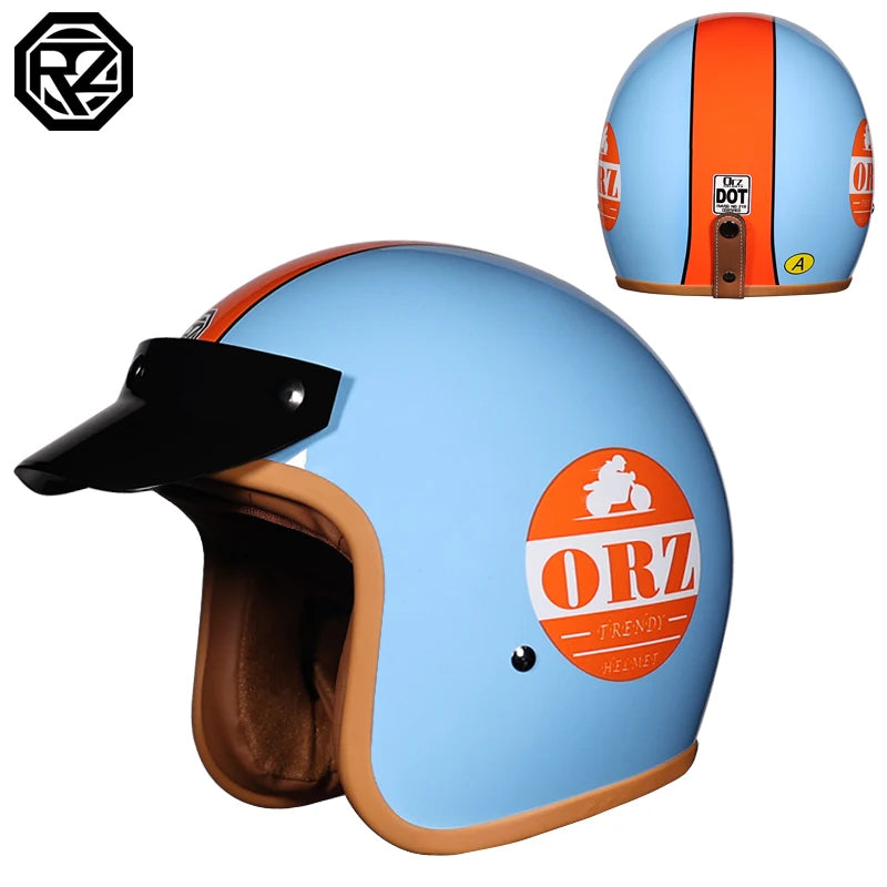 ORZ-508  motorcycle helmet, men's and women's retro cruise half helmet, pedal 3/4 helmet, all season universal