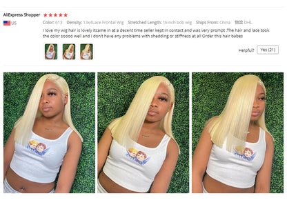 13x4 13x6 613 HD Blonde Bob Hair Wig Human Hair Lace Frontal Wig Brazilian Straight Bob Wig Lace Front Human Hair Wigs for Women