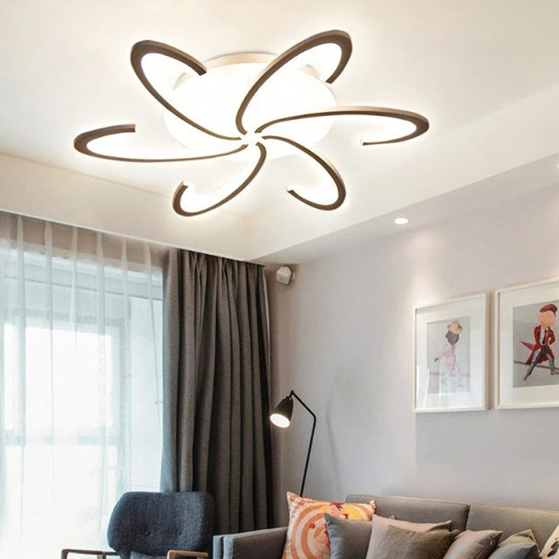 Modern Ceiling Lamp Indoor Acrylic Lustre For Bedroom Living Dining Room Kitchen Led Chandelier RC Dimmable Pendant Light Decor