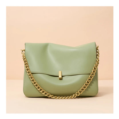 Toptrends Genuine Leather Large Chain Shoulder For Women 2026 Luxury Designer Office Messenger Bags Satchel Cow Ladies Handbags