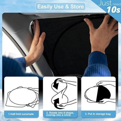 Car Window Sunshade Cover Sun Shade Windshield Visor Protector Windscreen Folding Auto UV Protection Curtain Styling Accessories