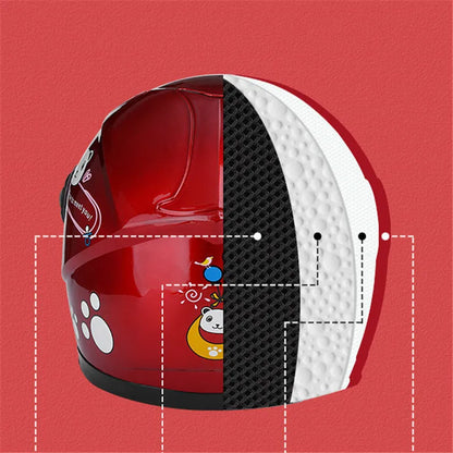 Children's helmets, child safety helmets electric vehicle helmets autumn winter boy and girls warm cartoon  helmets casco moto