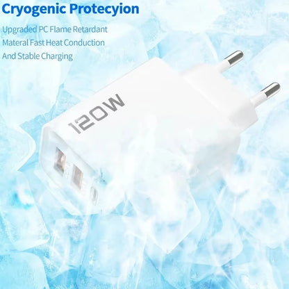 Xiaomi 120W Phone Fast Charger 4 Ports USB C Charger Quick Charge 3.0 USB Type C Fast Charging Adapter for Samsung iPhone Xiaomi