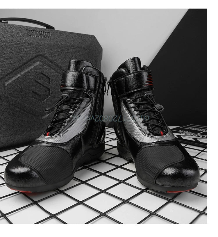 Boots For Motorcyclist Man Women Waterproof Enduro Motorcycle Boots Motorcycle Shoes Moto Hombre Anti-Fall Riding Short Boots