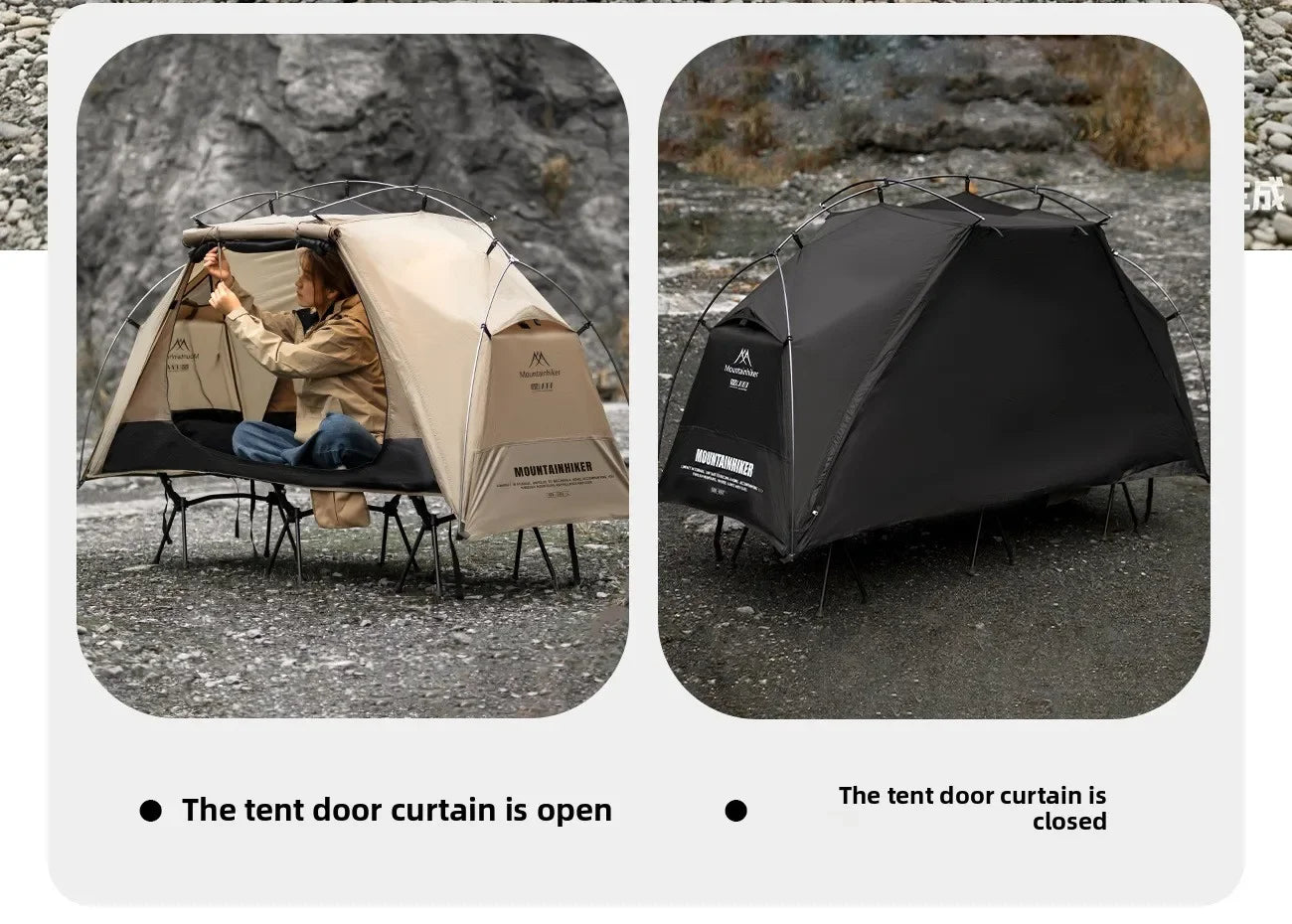 MOUNTAINHIKER Nwe Single Camp Bed Tent Outdoor Waterproof Rainproof Multi-purpose Leisure Camping Tent for Hiking And Travel