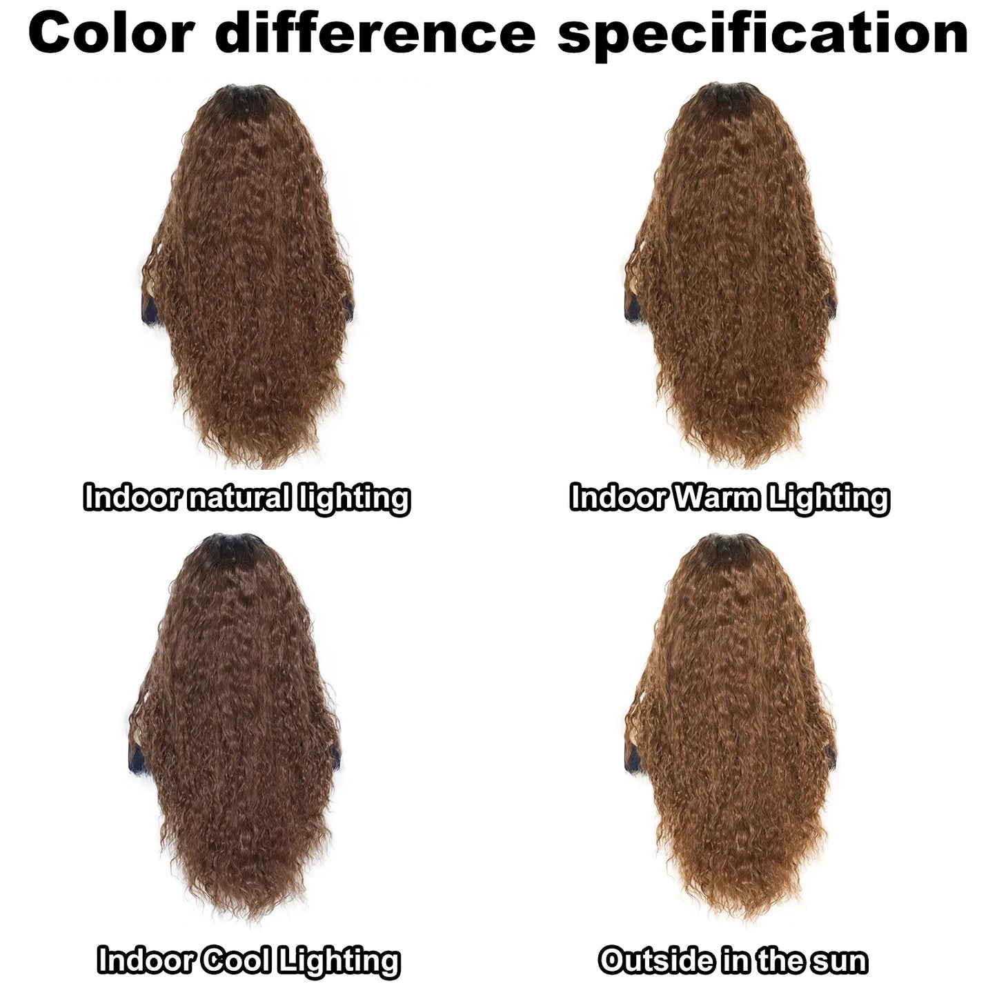 13*4*1 Lace Front Wig Ombre Brown Long Curly Synthetic Wig for Women Heat Resistant Hair Daily Party Cosplay