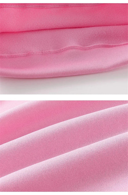 I'm Literally Just A Grill and Pink Bow Print Pattern for Autumn and Winter Women's Hooded Sweatshirt Round Neck Casual Clothing