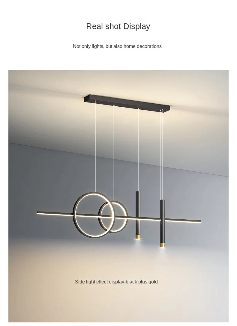 Restaurant Lights Nordic Chandeliers Light Luxury Minimalist Dining Room Tables Bar Counter Designers Minimalist Strip Lighting
