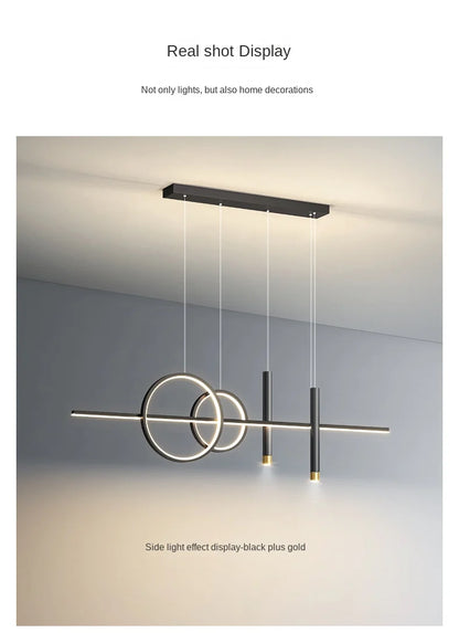 Restaurant Lights Nordic Chandeliers Light Luxury Minimalist Dining Room Tables Bar Counter Designers Minimalist Strip Lighting
