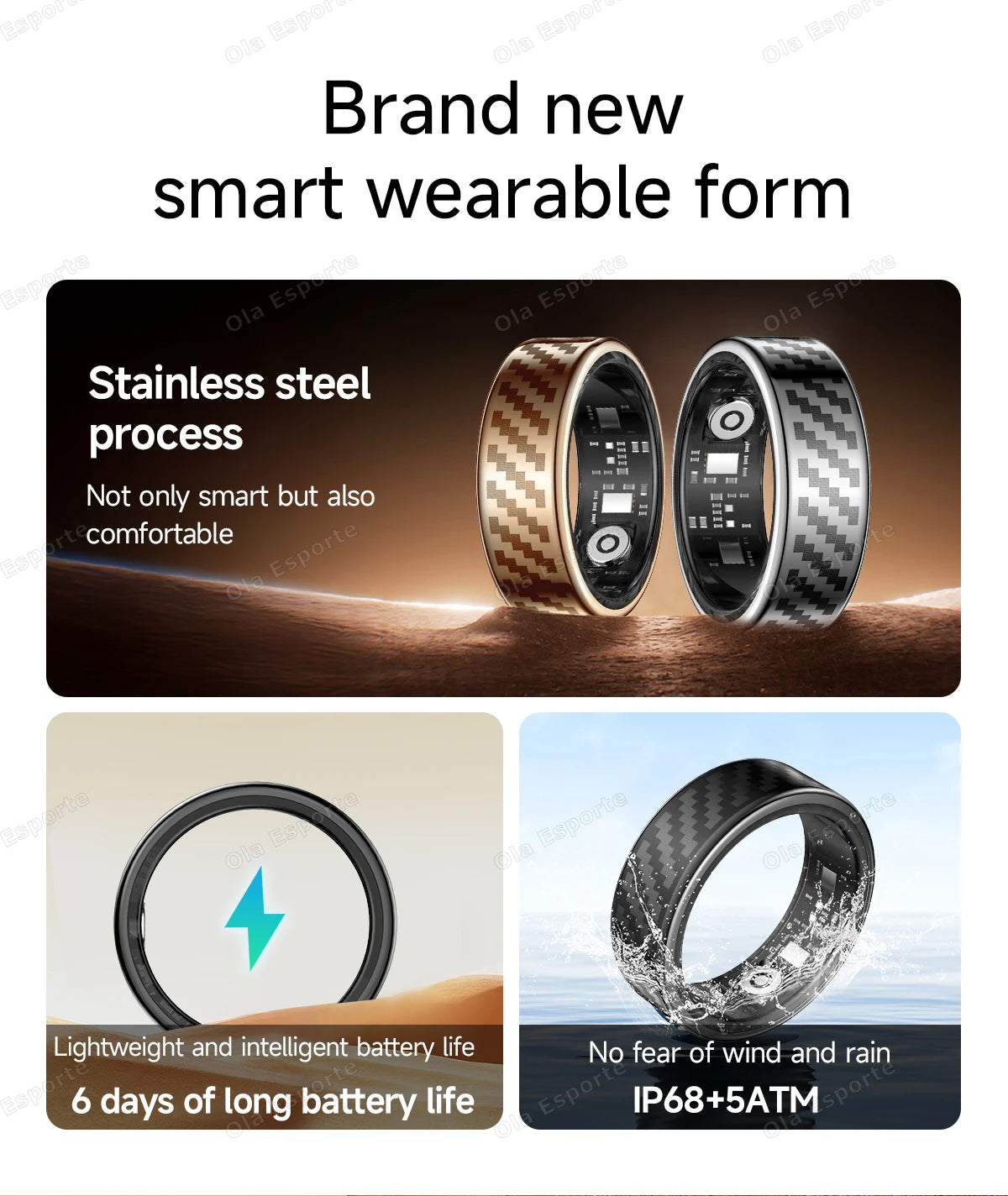 2025 New Smart Ring Call Alert Heart Rate Blood Oxygen Monitoring Pedometer Calorie Multifunctional Fitness Smart Finger Rings