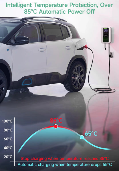 AFYEEV Type2 EV Charger 32A 7.6KW Charging Station Car Charger 11KW 22KW 3Phase EVSE Wallbox APP Bluetooth WiFi Remote Control