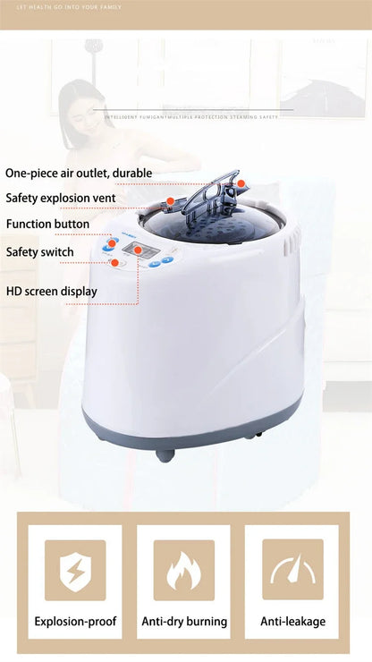 Home Far Infrared Single Sauna Rooms Washable Sweat Steaming Bucket Steam Shower Household Body Spa Sauna Bag Fumigation Machine