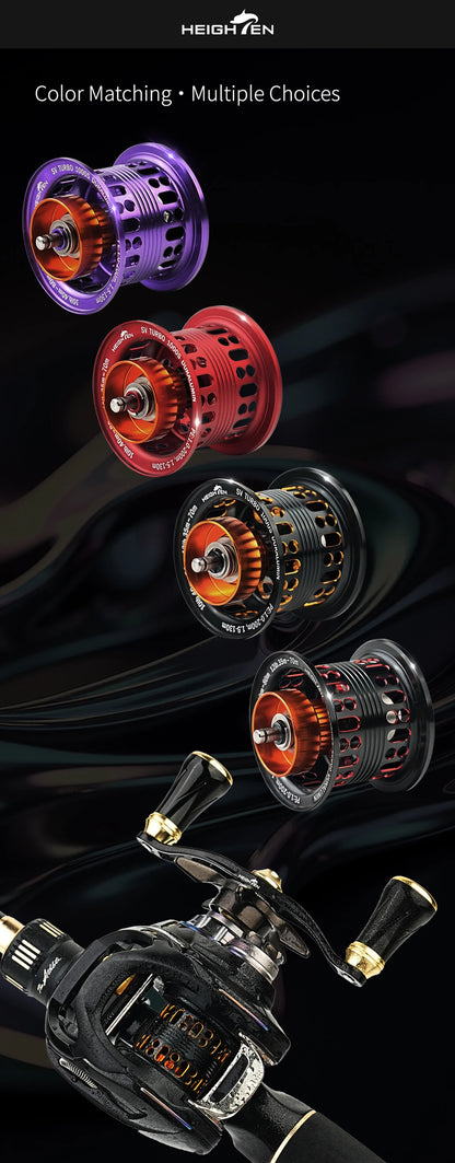 HEIGHTEN Shallow Spool For Daiwa Zillion Steez ct Ryoga Morethan Baitcasting Reel Lure Fishing
