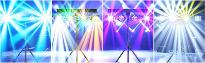 Yiflamefly 60W RGBW LED Par Lights With Bag&Bracket Combination Bracket Lights DMX Stage Light For Church Wedding Birthday Party