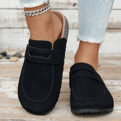 Smile Summer Fashion Women Mules Cork Clogs Slippers New Men Suede Clogs Slippers Outdoor Beach Sandals Nonslip Home Shoes Women