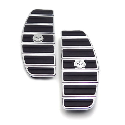 Motorcycle Chrome Skull Zombie Rider Footboard Insert Kit For 1980-Up Harley Davidson TOURING FLHT FLT FLTR FLHR FLHS SOFTAIL