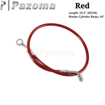 Motorcycle Hydraulic Banjo Braided Line Steel Brake Hose Cable For Harley Softail Slim Breakout Deluxe Street Bob Fat Boy 18-23