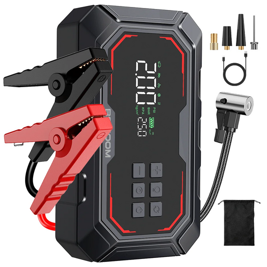 Car Jump Starter With Air Pump Powerful Car 12V Car Battery Starter Booster Starting Device
