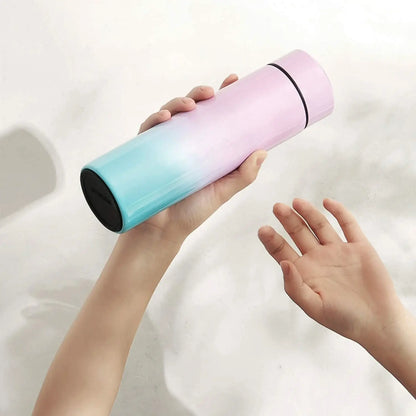 Smart Touch Temperature Display Stainless Steel Vacuum Insulated Tumbler with Gradient Color for Christmas Gift Travel Drinkware